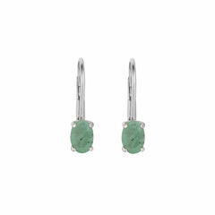 King Of Gemstone Emerald Earrings S925 Sterling Silver CVD Diamond Earrings Mother's Day Jewelry Gift
