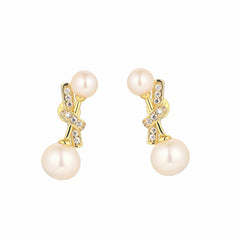 S925 Sterling Silver Ladies Pearl Earrings Freshwater Cultured White Pearl Earrings Hypoallergenic Earrings Jewelry Gift