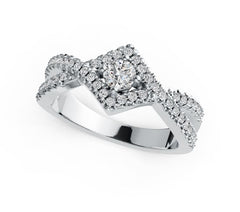 Sterling Silver Moissanite Ring Round RD 3.5mm