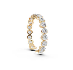 Sterling Silver Moissanite Bracelet Heart HT 9X9mm