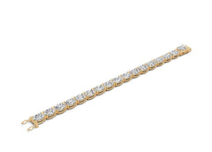 Sterling Silver Moissanite Bracelet Oval OV 10X8mm