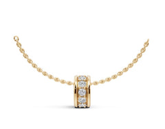 Sterling Silver Moissanite Pendant Round RD 1.5mm