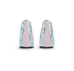 Sterling Silver Semi Mount Earrings Setting Princess SQ 2X2mm DHJ