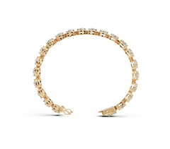 Sterling Silver Moissanite Bracelet 6X4mm
