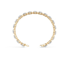 Sterling Silver Moissanite Bracelet Oval OV 9x7mm Tennis Moissanite Bracelet