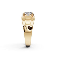 Sterling Silver Moissanite Ring OV 8x6mm with Moissanite