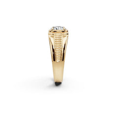 Men's 10K Gold Moissanite Ring Oval OV 8X6mm