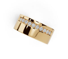 Platinum Moissanite Ring Wedding Band Men's Ring