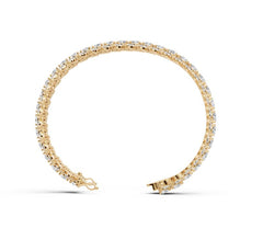 Sterling Silver Moissanite Bracelet Round RD 5x5mm