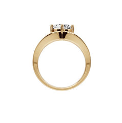 Contemporary Men's Rings 18K Gold Moissanite Ring Mounting Round RD 10x10mm