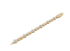 Sterling Silver Moissanite Bracelet Trillion TR 7X7mm with Topaz or Moissanite
