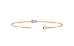 Sterling Silver Moissanite Bracelet Marquise MQ 10X5mm