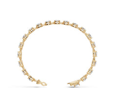 Sterling Silver Moissanite Bracelet Oval OV 6X4mm