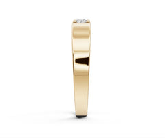 Men's 14K Gold CVD Diamond Ring Round RD 4x4mm Two Stone Ring Toi et Moi