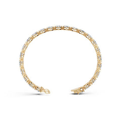 Sterling Silver Tennis Moissanite Bracelet Oval OV 7X5mm Cabochon