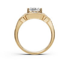 Sterling Silver Moissanite Engagement Ring
