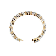 Sterling Silver Moissanite Bracelet Cushion CU 12X10mm