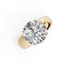 Men's Platinum Moissanite Ring Round RD 11x11mm Male