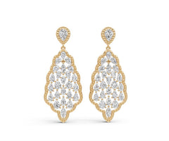Sterling Silver Moissanite Earrings Pear PE 7X5mm