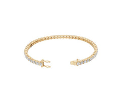 Sterling Silver Moissanite Bracelet Round RD 3.5mm