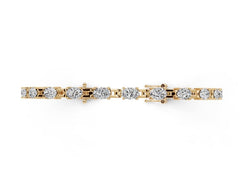 Sterling Silver Tennis Moissanite Bracelet Oval OV 6X4mm
