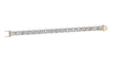 Sterling Silver Moissanite Bracelet Oval OV 10X8mm