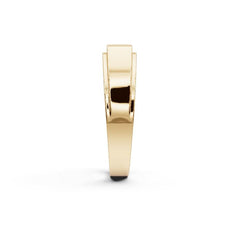 Men's 18K Gold Moissanite Ring Princess SQ 4.5X4.5mm
