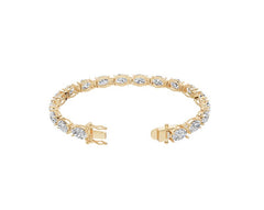 Sterling Silver Moissanite Bracelet 8X6mm