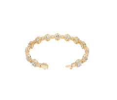 Sterling Silver Moissanite Bracelet Oval OV 7X5mm