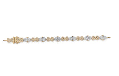 Sterling Silver Moissanite Bracelet Trillion TR 7X7mm with Topaz or Moissanite