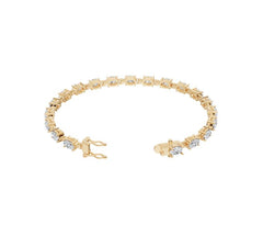 Sterling Silver Moissanite Bracelet Oval OV 6X4mm