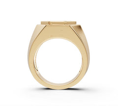 Men's 14K Gold CVD Diamond Ring Round RD Cluster 2x2mm