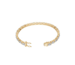 Sterling Silver Moissanite Bracelet Oval OV 6x4mm