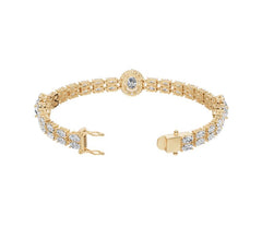 Sterling Silver Moissanite Bracelet Oval OV 8X6mm
