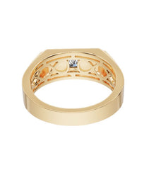 Men's 10K Gold CVD Diamond Ring Princess SQ 4.5X4.5mm
