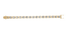 Sterling Silver Moissanite Bracelet Oval OV 10X8mm