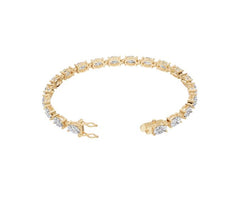 Sterling Silver Moissanite Bracelet Oval OV 7X5mm