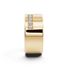Platinum Moissanite Ring Wedding Band Men's Ring