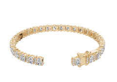 Sterling Silver Moissanite Bracelet Oval OV 6X4mm