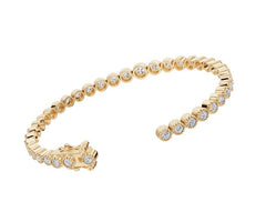 Sterling Silver Moissanite Bracelet Round RD 3x3mm