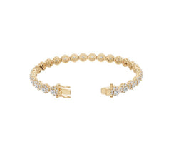 Sterling Silver Moissanite Bracelet 3x3mm
