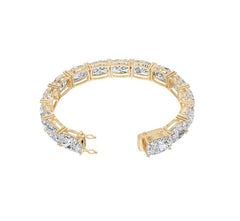Sterling Silver Moissanite Bracelet Cushion CU 12X10mm