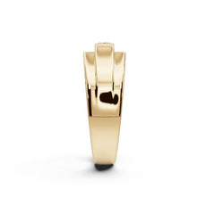 Men's Ring 10K Gold CVD Diamond Ring Princess SQ 4X4mm