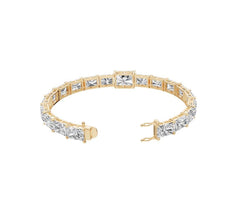 Sterling Silver Moissanite Bracelet Emerald OCT 12x10mm OCT 9x7mm