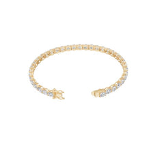 Sterling Silver Tennis Moissanite Bracelet RD 5x5mm