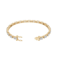 Sterling Silver Moissanite Bracelet Oval OV 6X4mm