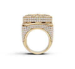 Men's Customizable Sterling Silver Champion Ring - Personalized Ring of Honor for Champions