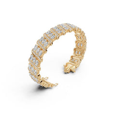 Sterling Silver Moissanite Bracelet Oval OV 6X4mm