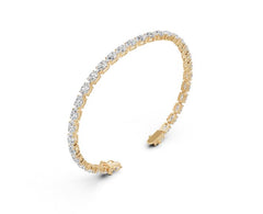 Sterling Silver Tennis Moissanite Bracelet OV 6x4mm