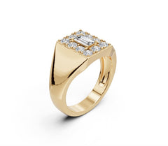 Sterling Silver Moissanite Ring Baguette BG 5x3mm